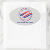 Patriottische Onafhankelijkheidsdag Kleding VS Ste Ovale Sticker (Tas)