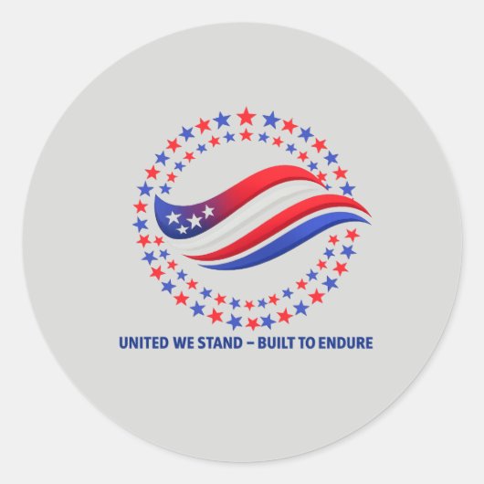Patriottische Onafhankelijkheidsdag Kleding VS Ste Ronde Sticker (Voorkant)