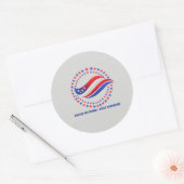Patriottische Onafhankelijkheidsdag Kleding VS Ste Ronde Sticker (Envelop)