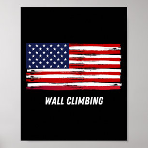 Patriottische Ondersteuning Muur Klimmen Usa Team Poster