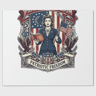 Patriottische Onderwijzer Vector Grafische T-shirt Cadeaupapier