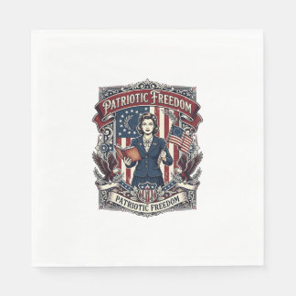 Patriottische Onderwijzer Vector Grafische T-shirt Servet