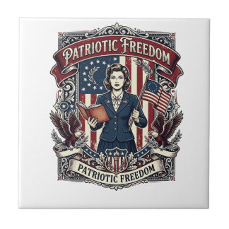 Patriottische Onderwijzer Vector Grafische T-shirt Tegeltje