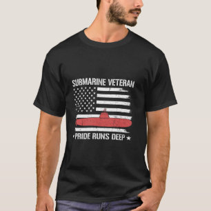 Patriottische onderzeeboot veteraan trots loopt di t-shirt