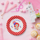 Patriottische oom Sam American Baby Persoonlijk Papieren Bordje (Feest)
