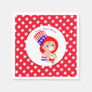 Patriottische oom Sam American Baby Persoonlijk Servetten