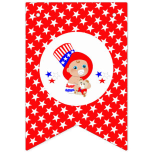 Patriottische oom Sam American Baby Persoonlijk Vlaggetjes