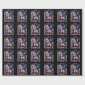 Patriottische oom Sam Dabbing, 4 juli Cadeaupapier (Vlak)