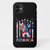 Patriottische oom Sam Dabbing, 4 juli Case-Mate iPhone Case (Achterkant)