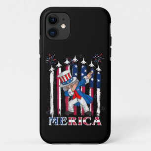 Patriottische oom Sam Dabbing, 4 juli Case-Mate iPhone Case