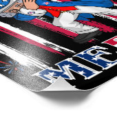 Patriottische oom Sam Dabbing, 4 juli Foto Afdruk (Hoek)