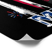 Patriottische oom Sam Dabbing, 4 juli Poster (Hoek)