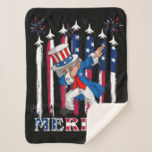 Patriottische oom Sam Dabbing, 4 juli Sherpa Deken (Voorkant)