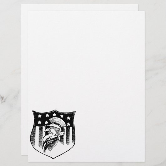 patriottische oom Sam en Amerikaanse vlag (Voorkant / Achterkant)