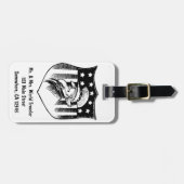 patriottische oom Sam en Amerikaanse vlag Bagagelabel (Voorkant horizontaal)