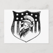 patriottische oom Sam en Amerikaanse vlag Briefkaart (Voorkant)