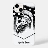  patriottische oom Sam en Amerikaanse vlag Case-Mate iPhone Case (Achterkant)