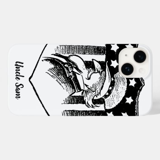  patriottische oom Sam en Amerikaanse vlag Case-Mate iPhone Case (Achterkant (horizontaal))