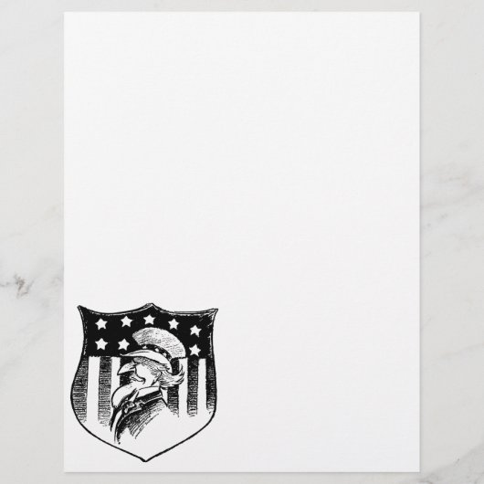  patriottische oom Sam en Amerikaanse vlag Flyer (Achterkant)