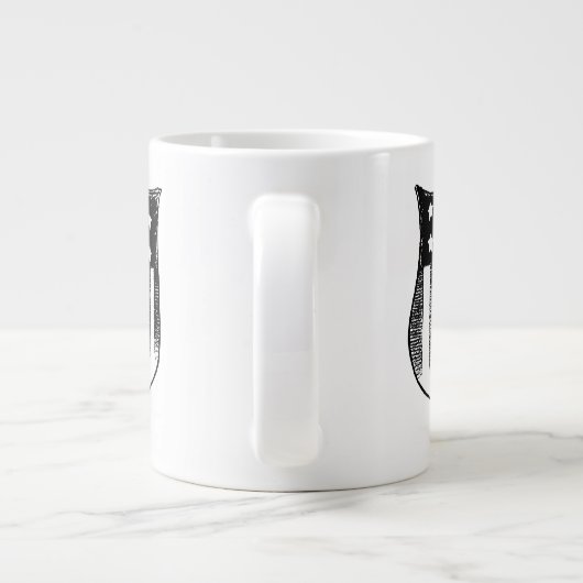 patriottische oom Sam en Amerikaanse vlag Grote Koffiekop (Achterkant)