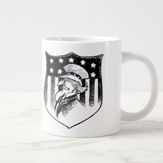  patriottische oom Sam en Amerikaanse vlag Grote Koffiekop (Rechts)