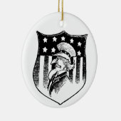  patriottische oom Sam en Amerikaanse vlag Keramisch Ornament (Rechts)