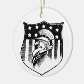  patriottische oom Sam en Amerikaanse vlag Keramisch Ornament (Links)