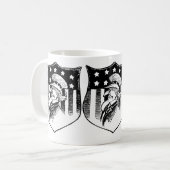  patriottische oom Sam en Amerikaanse vlag Koffiemok (Voorkant links)