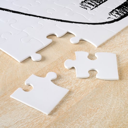 patriottische oom Sam en Amerikaanse vlag Legpuzzel (Zijkant)