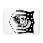 patriottische oom Sam en Amerikaanse vlag Magneet (Horizontaal)