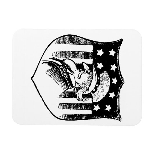  patriottische oom Sam en Amerikaanse vlag Magneet (Horizontaal)