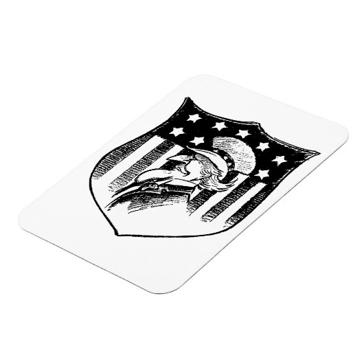  patriottische oom Sam en Amerikaanse vlag Magneet (Linkerzijde)