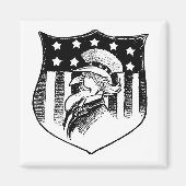 patriottische oom Sam en Amerikaanse vlag Magneet (Voorkant)