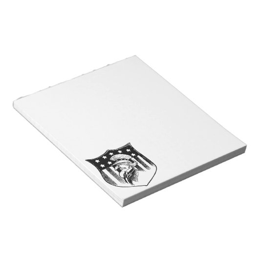  patriottische oom Sam en Amerikaanse vlag Notitieblok (Schuin)