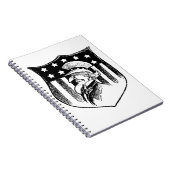 patriottische oom Sam en Amerikaanse vlag Notitieboek (Rechterzijde)