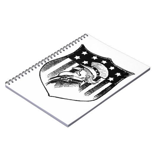  patriottische oom Sam en Amerikaanse vlag Notitieboek (Linkerzijde)