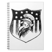  patriottische oom Sam en Amerikaanse vlag Notitieboek (Voorkant)