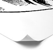 patriottische oom Sam en Amerikaanse vlag Poster (Hoek)