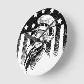  patriottische oom Sam en Amerikaanse vlag Ronde Klok (Hoek)