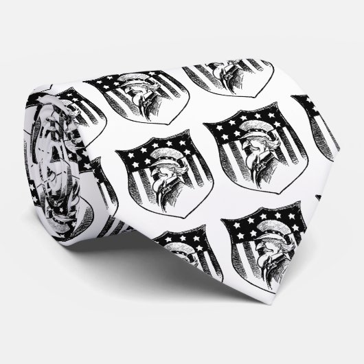  patriottische oom Sam en Amerikaanse vlag Stropdas (Opgerold)