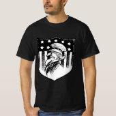  patriottische oom Sam en Amerikaanse vlag T-shirt (Voorkant)