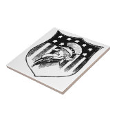 patriottische oom Sam en Amerikaanse vlag Tegeltje (Zijkant)