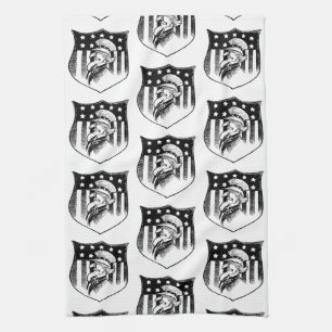 patriottische oom Sam en Amerikaanse vlag Theedoek