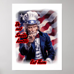 Patriottische Oom Sam geeft een goed advies over e Poster