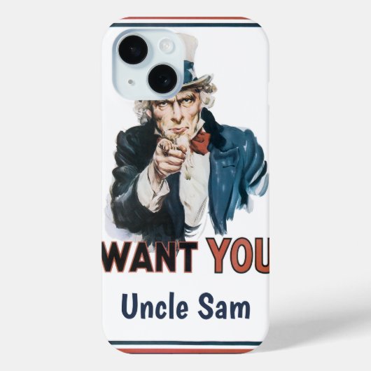  patriottische oom Sam ik wil jou Case-Mate iPhone Case (Achterkant)