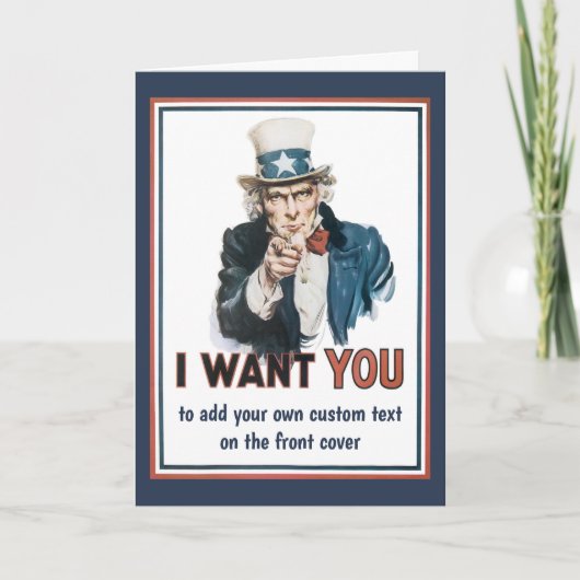 patriottische oom Sam ik wil jou Kaart (Voorkant)