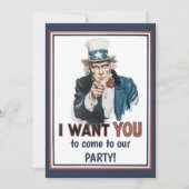  patriottische oom Sam ik wil jou Kaart (Voorkant)