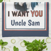  patriottische oom Sam ik wil jou Theedoek (Gevouwen)