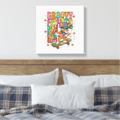 Patriottische Oom Sam Kat Retro Typografie T-Shirt Canvas Afdruk (Insitu (Slaapkamer))
