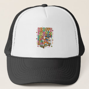 Patriottische oom Sam Kat Retro Typografie T-shirt Trucker Pet